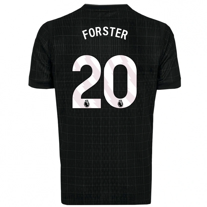 Danxen Män Fraser Forster #20 Svart Grå Bortatröja Matchtröjor 2025/26 Tröjor T-Tröja