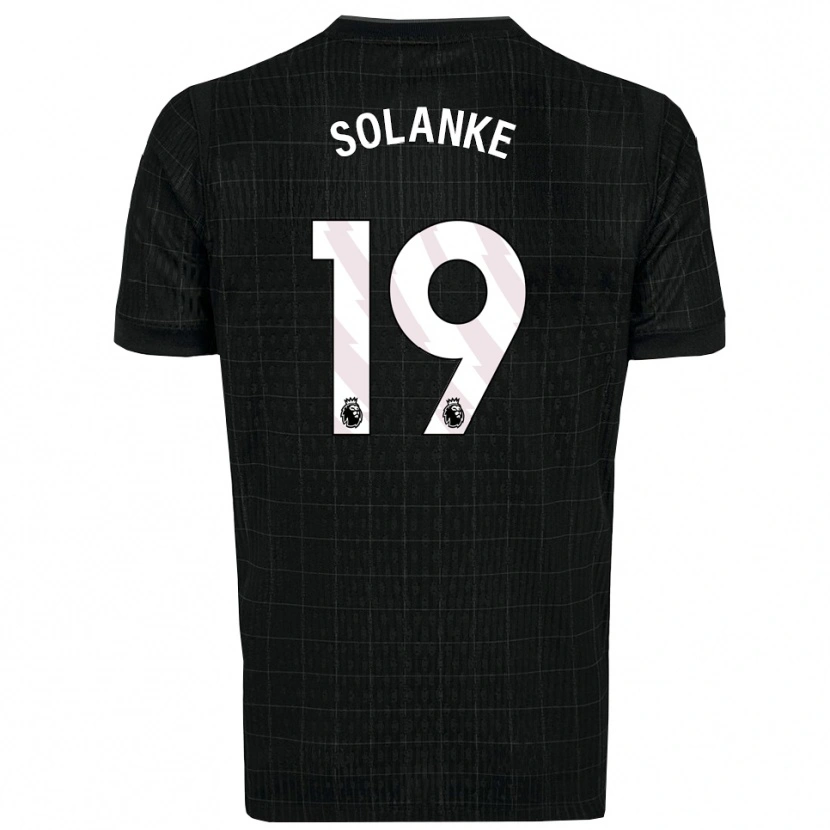 Danxen Män Dominic Solanke #19 Svart Grå Bortatröja Matchtröjor 2025/26 Tröjor T-Tröja