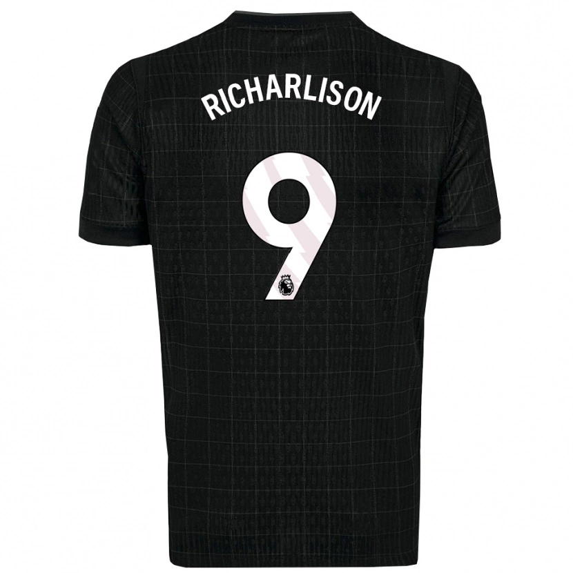 Danxen Män Richarlison #9 Svart Grå Bortatröja Matchtröjor 2025/26 Tröjor T-Tröja