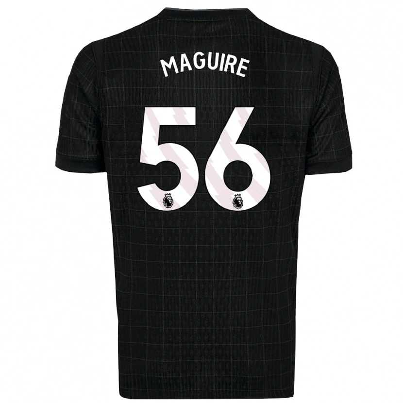 Danxen Män Aaron Maguire #56 Svart Grå Bortatröja Matchtröjor 2025/26 Tröjor T-Tröja