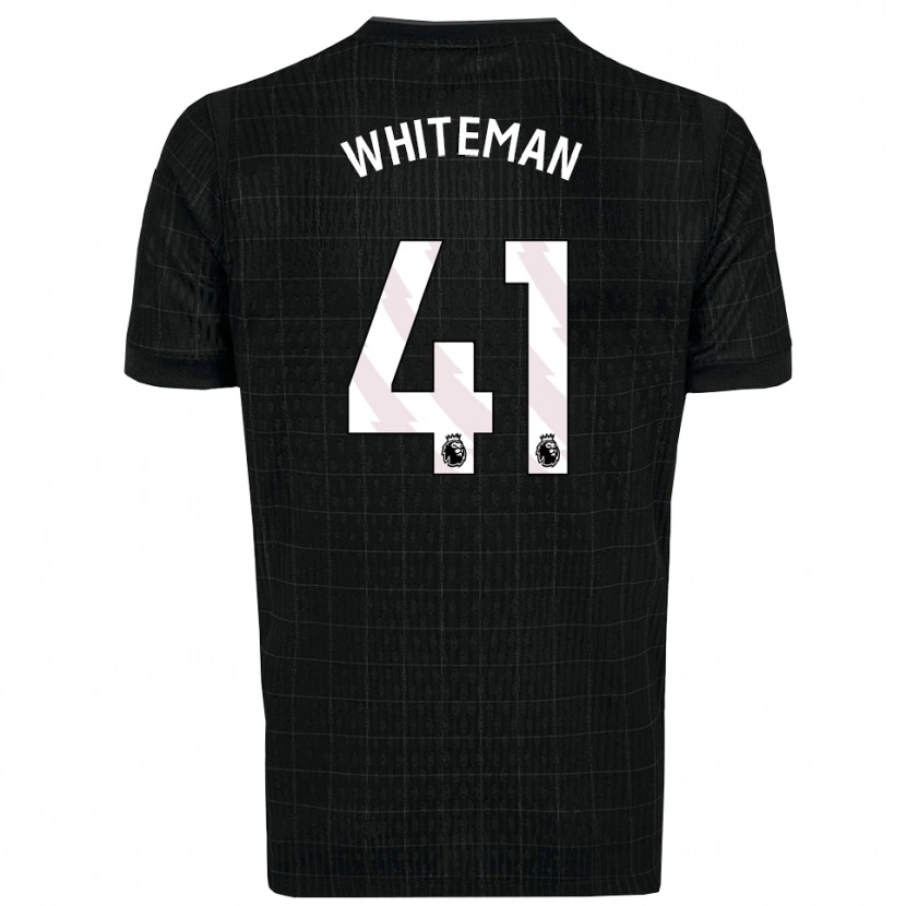 Danxen Män Alfie Whiteman #41 Svart Grå Bortatröja Matchtröjor 2025/26 Tröjor T-Tröja