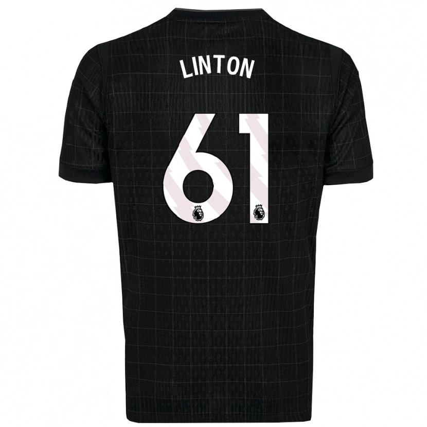Danxen Män Jahziah Linton #61 Svart Grå Bortatröja Matchtröjor 2025/26 Tröjor T-Tröja
