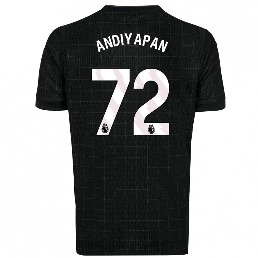Danxen Män William Andiyapan #72 Svart Grå Bortatröja Matchtröjor 2025/26 Tröjor T-Tröja