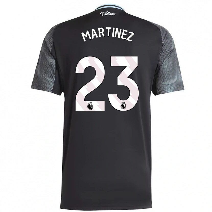 Danxen Män Emiliano Martínez #23 Svart Himmelsblå Bortatröja Matchtröjor 2025/26 Tröjor T-Tröja