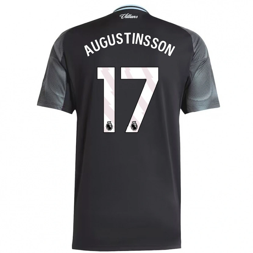 Danxen Män Ludwig Augustinsson #17 Svart Himmelsblå Bortatröja Matchtröjor 2025/26 Tröjor T-Tröja