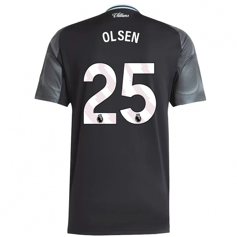 Danxen Män Robin Olsen #25 Svart Himmelsblå Bortatröja Matchtröjor 2025/26 Tröjor T-Tröja