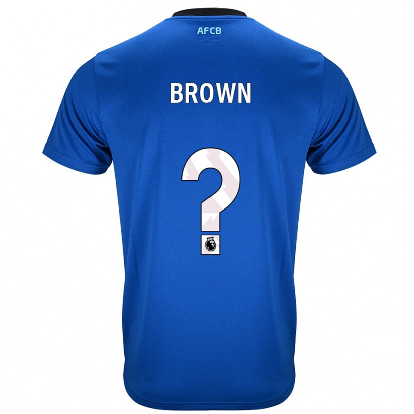 Danxen Män Lewis Brown #0 Blå Svart Bortatröja Matchtröjor 2025/26 Tröjor T-Tröja