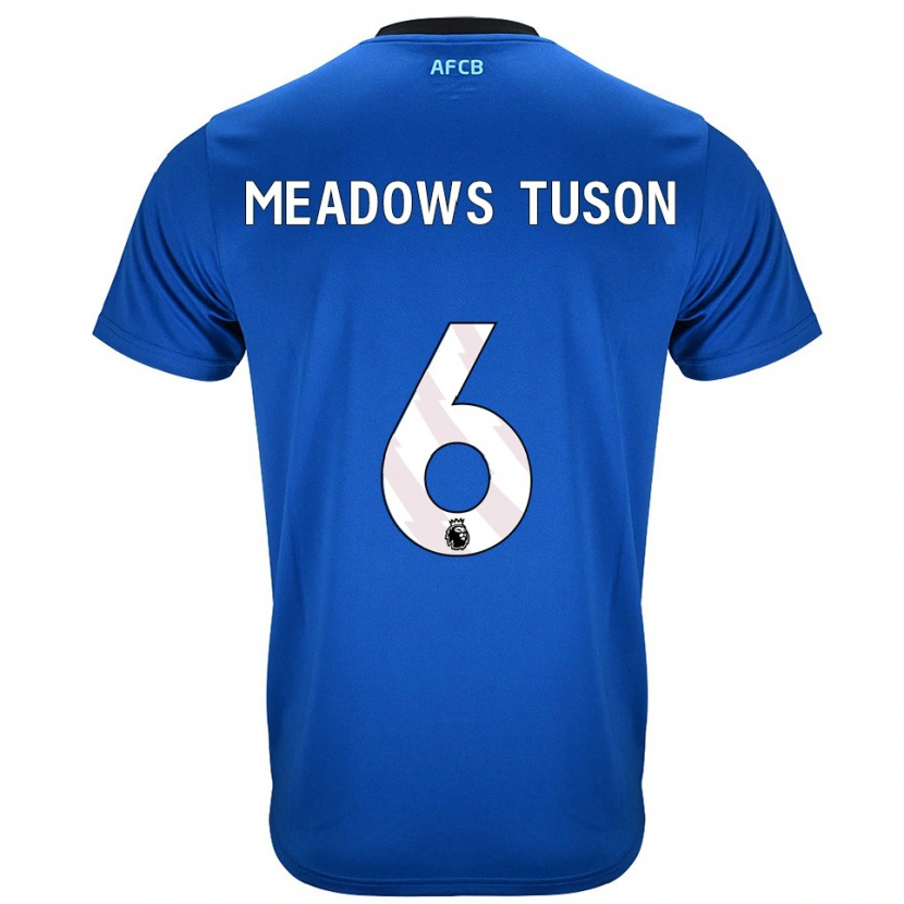 Danxen Män Freya Meadows Tuson #6 Blå Svart Bortatröja Matchtröjor 2025/26 Tröjor T-Tröja