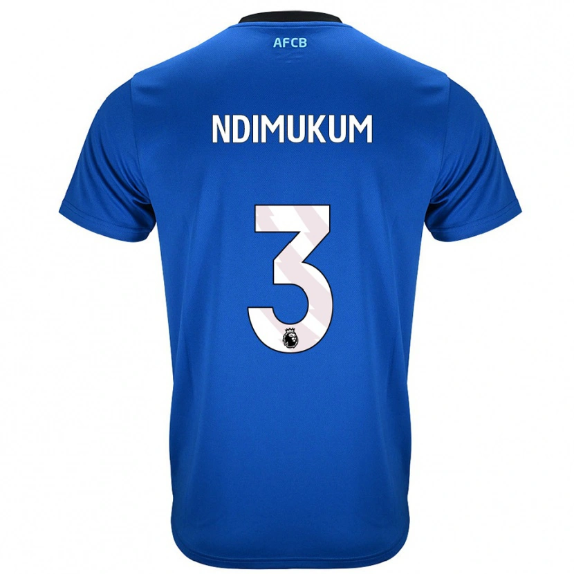 Danxen Män Dane Ndimukum #3 Blå Svart Bortatröja Matchtröjor 2025/26 Tröjor T-Tröja