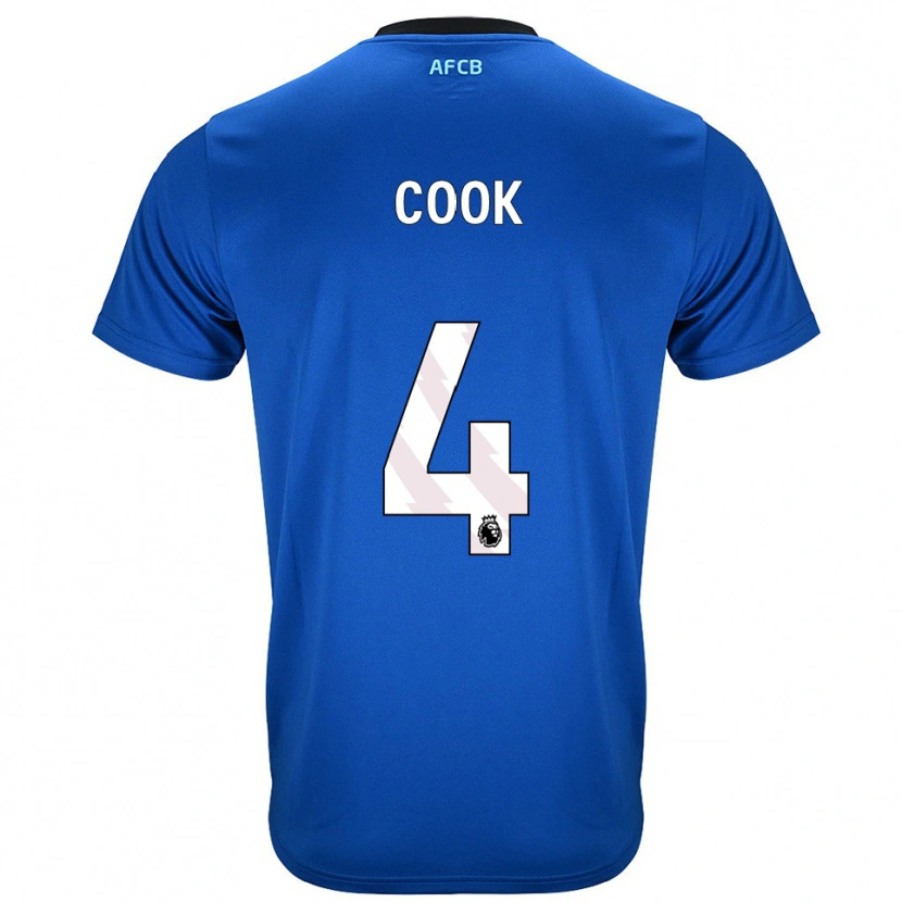 Danxen Män Lewis Cook #4 Blå Svart Bortatröja Matchtröjor 2025/26 Tröjor T-Tröja