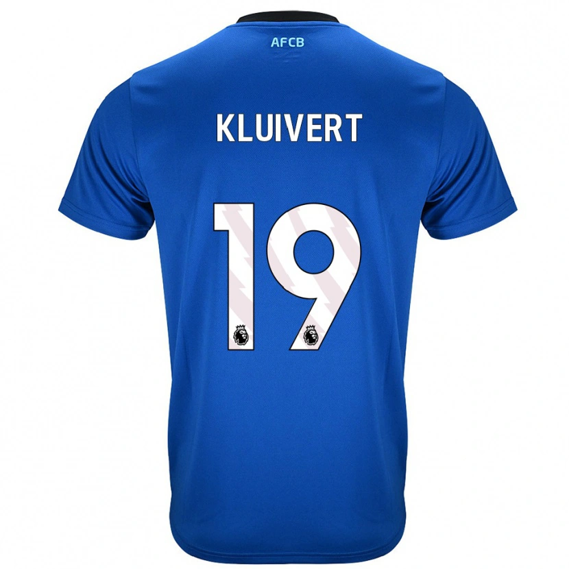 Danxen Män Justin Kluivert #19 Blå Svart Bortatröja Matchtröjor 2025/26 Tröjor T-Tröja