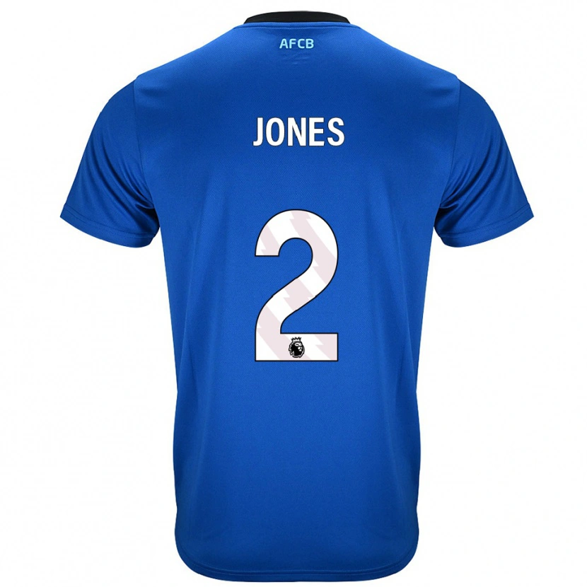 Danxen Män Abby Jones #2 Blå Svart Bortatröja Matchtröjor 2025/26 Tröjor T-Tröja