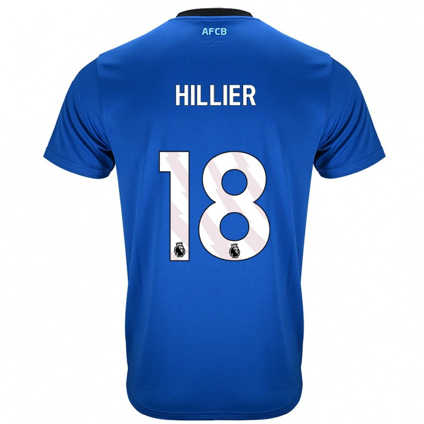 Danxen Män Gemma Hillier #18 Blå Svart Bortatröja Matchtröjor 2025/26 Tröjor T-Tröja