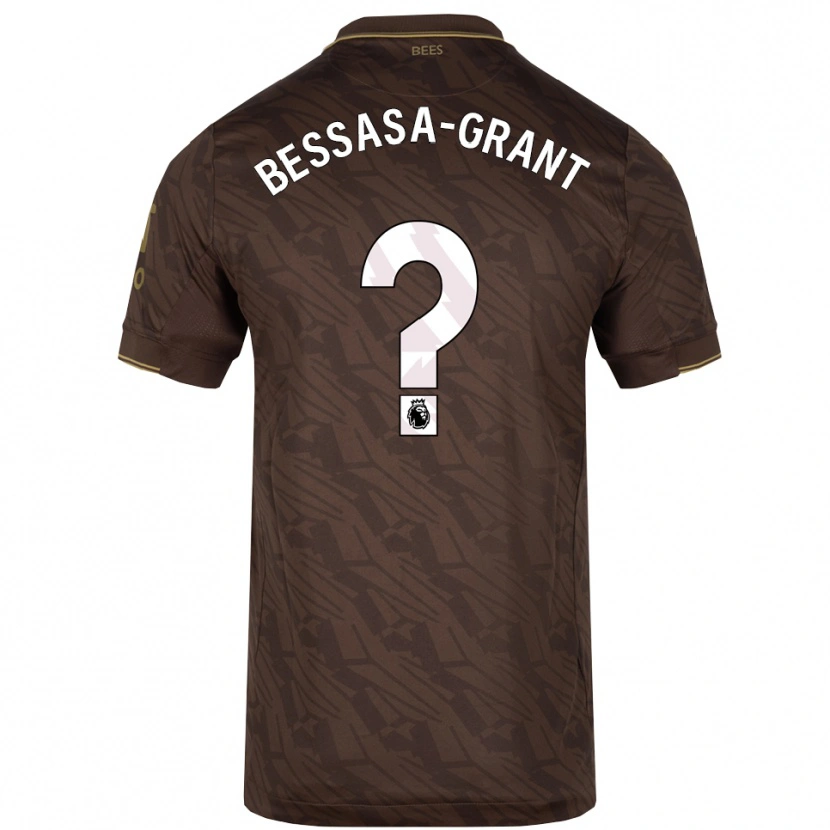 Danxen Män Mekhai Bessasa-Grant #0 Brun Guld Bortatröja Matchtröjor 2025/26 Tröjor T-Tröja