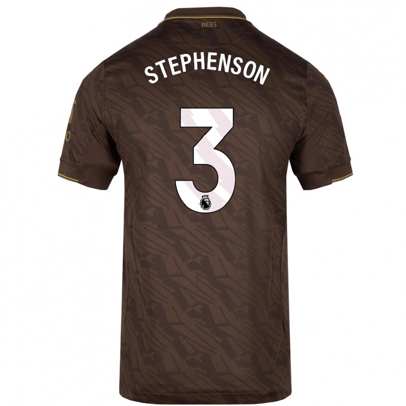 Danxen Män Joshua Stephenson #3 Brun Guld Bortatröja Matchtröjor 2025/26 Tröjor T-Tröja