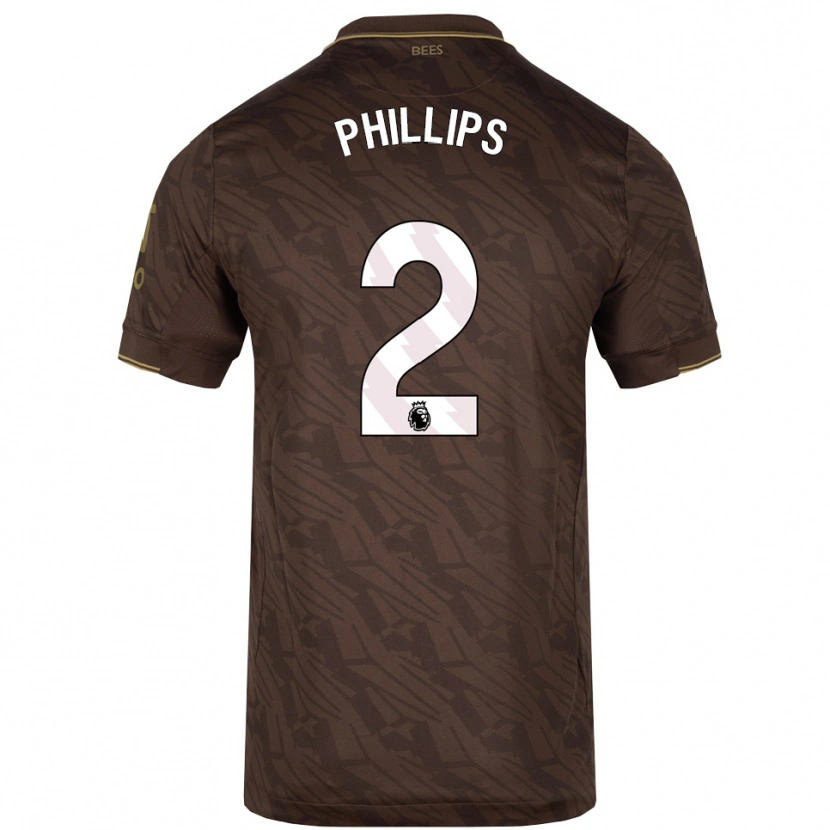 Danxen Män Maddie Phillips #2 Brun Guld Bortatröja Matchtröjor 2025/26 Tröjor T-Tröja
