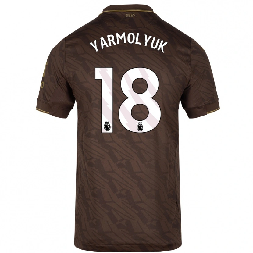 Danxen Män Yegor Yarmolyuk #18 Brun Guld Bortatröja Matchtröjor 2025/26 Tröjor T-Tröja