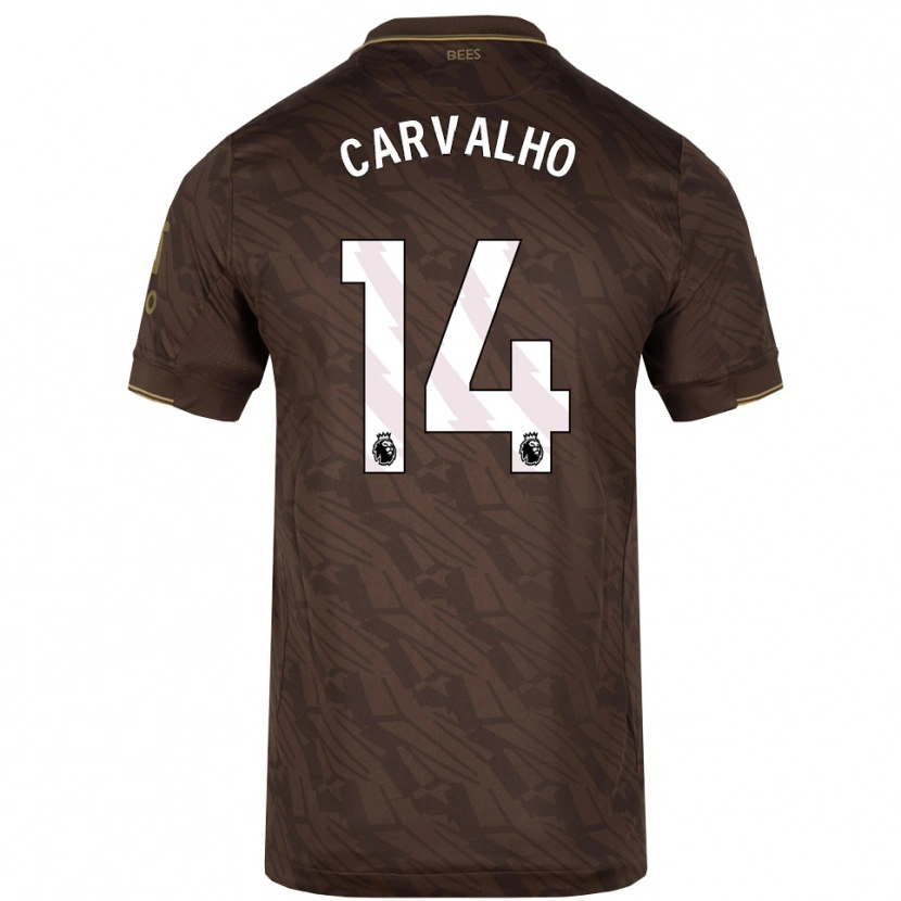 Danxen Män Fábio Carvalho #14 Brun Guld Bortatröja Matchtröjor 2025/26 Tröjor T-Tröja