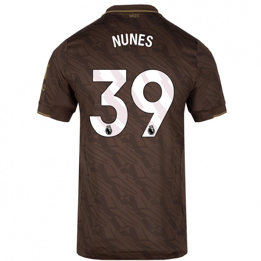 Danxen Män Gustavo Nunes #39 Brun Guld Bortatröja Matchtröjor 2025/26 Tröjor T-Tröja