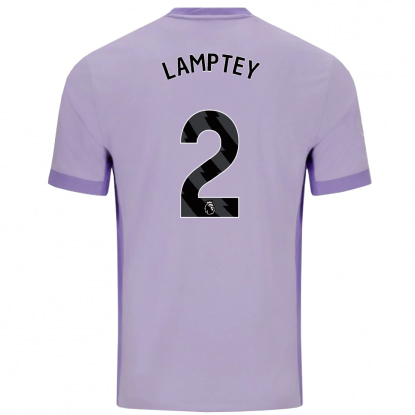 Danxen Män Tariq Lamptey #2 Taro Lila Vit Bortatröja Matchtröjor 2025/26 Tröjor T-Tröja