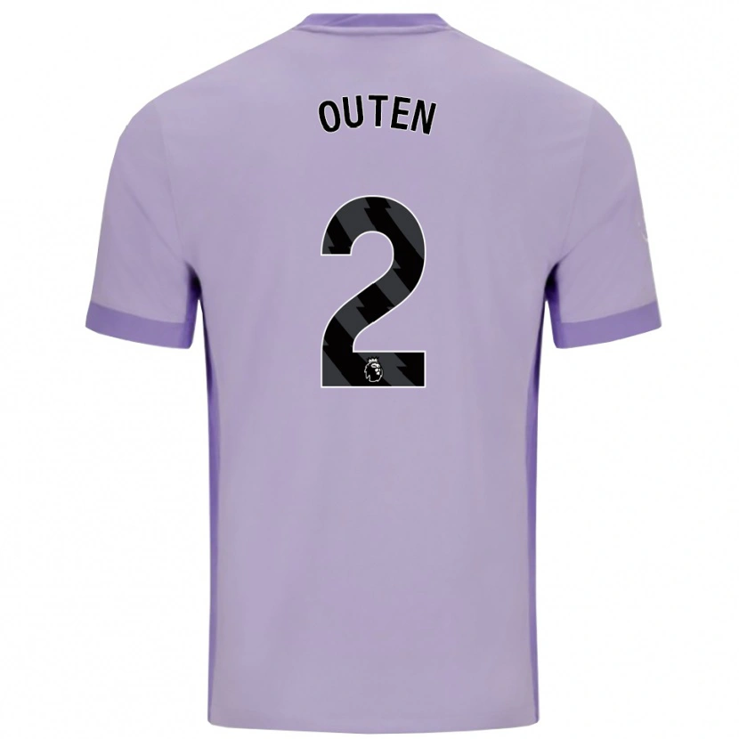 Danxen Män Theo Outen #2 Taro Lila Vit Bortatröja Matchtröjor 2025/26 Tröjor T-Tröja