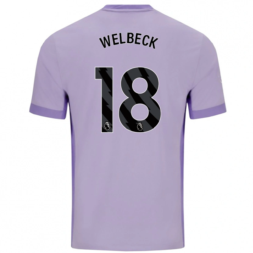 Danxen Män Danny Welbeck #18 Taro Lila Vit Bortatröja Matchtröjor 2025/26 Tröjor T-Tröja