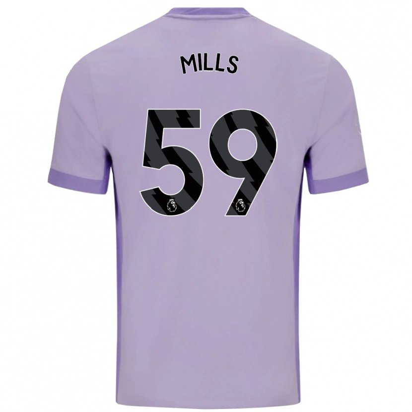 Danxen Män Harry Mills #59 Taro Lila Vit Bortatröja Matchtröjor 2025/26 Tröjor T-Tröja