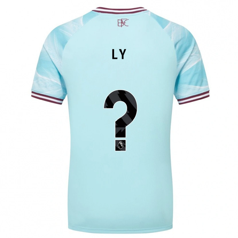 Danxen Män Brandon Ly #0 Himmelsblå Vinröd Bortatröja Matchtröjor 2025/26 Tröjor T-Tröja