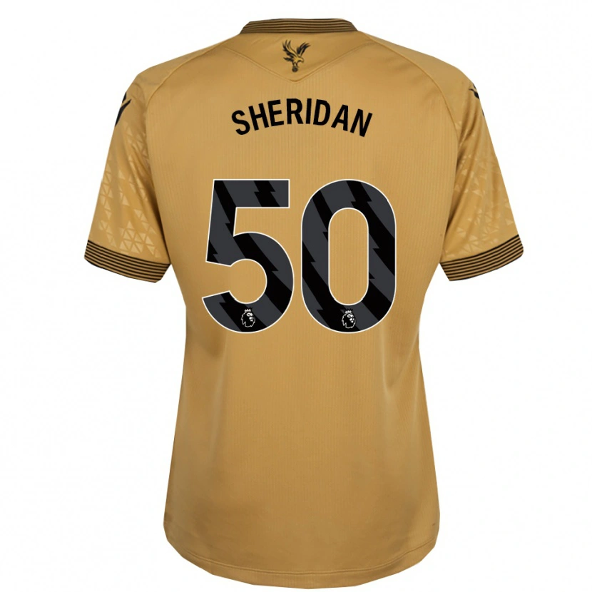 Danxen Män Joe Sheridan #50 Guld Svart Bortatröja Matchtröjor 2025/26 Tröjor T-Tröja