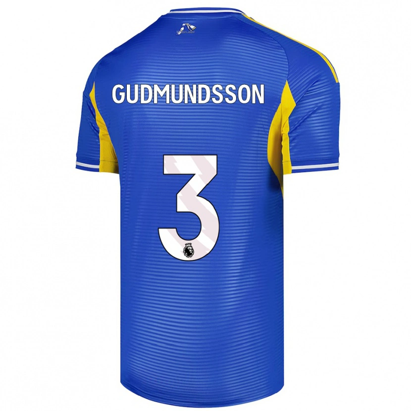 Danxen Män Gabriel Gudmundsson #3 Blå Gul Bortatröja Matchtröjor 2025/26 Tröjor T-Tröja
