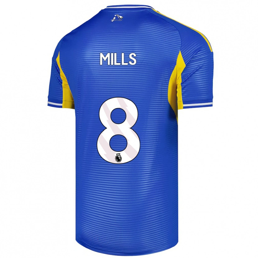 Danxen Män Callum Mills #8 Blå Gul Bortatröja Matchtröjor 2025/26 Tröjor T-Tröja