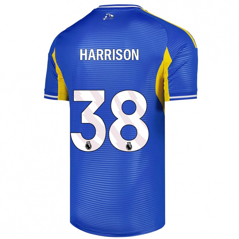Danxen Män Jack Harrison #38 Blå Gul Bortatröja Matchtröjor 2025/26 Tröjor T-Tröja