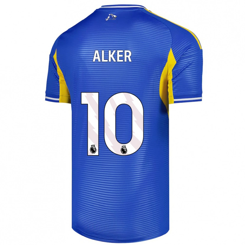 Danxen Män Samuel Alker #10 Blå Gul Bortatröja Matchtröjor 2025/26 Tröjor T-Tröja