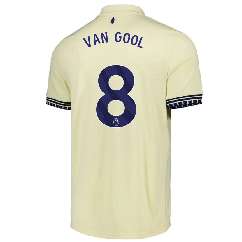 Danxen Män Rosa Van Gool #8 Benvit Svart Bortatröja Matchtröjor 2025/26 Tröjor T-Tröja