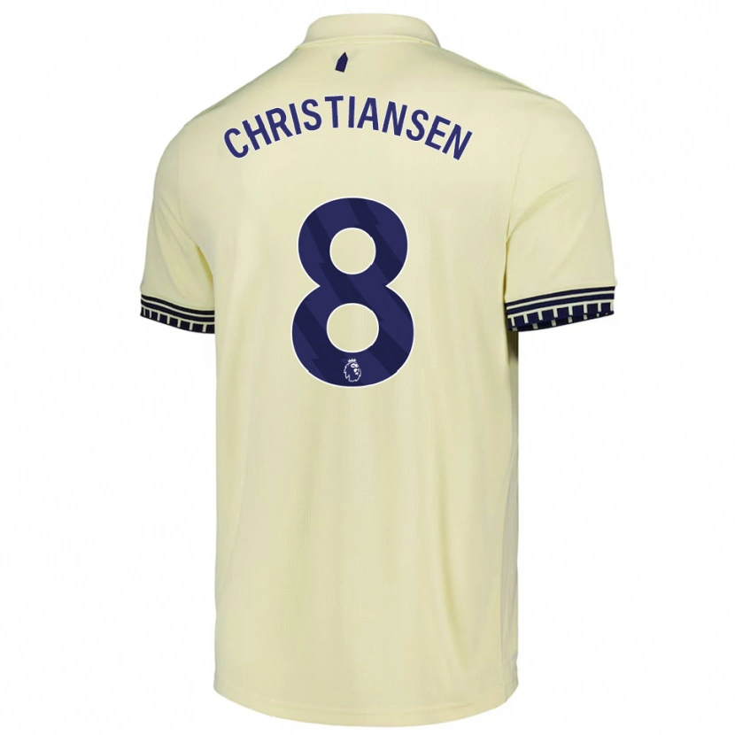 Danxen Män Izzy Christiansen #8 Benvit Svart Bortatröja Matchtröjor 2025/26 Tröjor T-Tröja