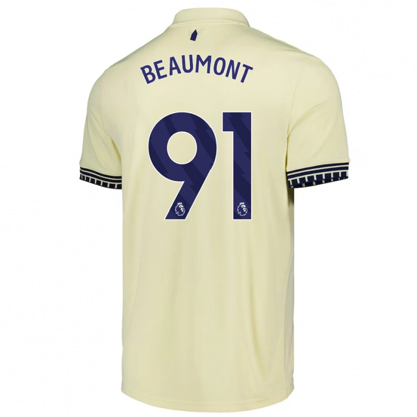 Danxen Män Jacob Beaumont-Clark #91 Benvit Svart Bortatröja Matchtröjor 2025/26 Tröjor T-Tröja