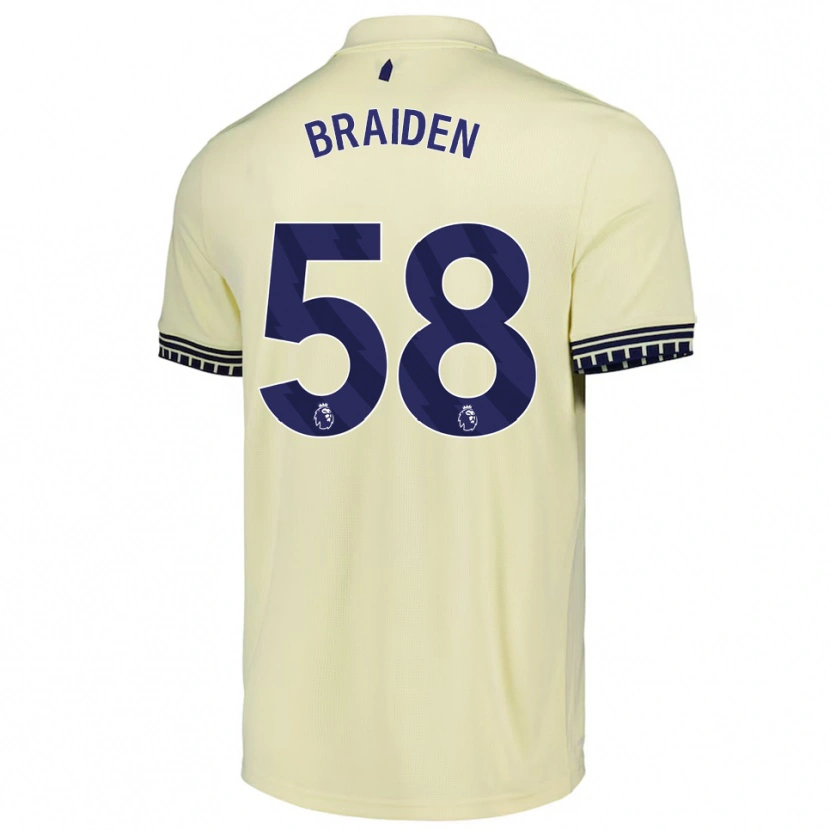 Danxen Män Braiden Graham #58 Benvit Svart Bortatröja Matchtröjor 2025/26 Tröjor T-Tröja