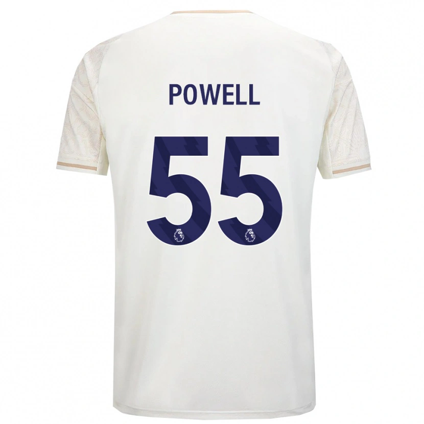 Danxen Män Josh Powell #55 Benvit Svart Bortatröja Matchtröjor 2025/26 Tröjor T-Tröja