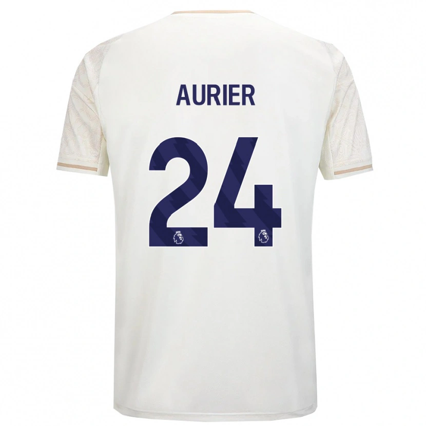 Danxen Män Serge Aurier #24 Benvit Svart Bortatröja Matchtröjor 2025/26 Tröjor T-Tröja