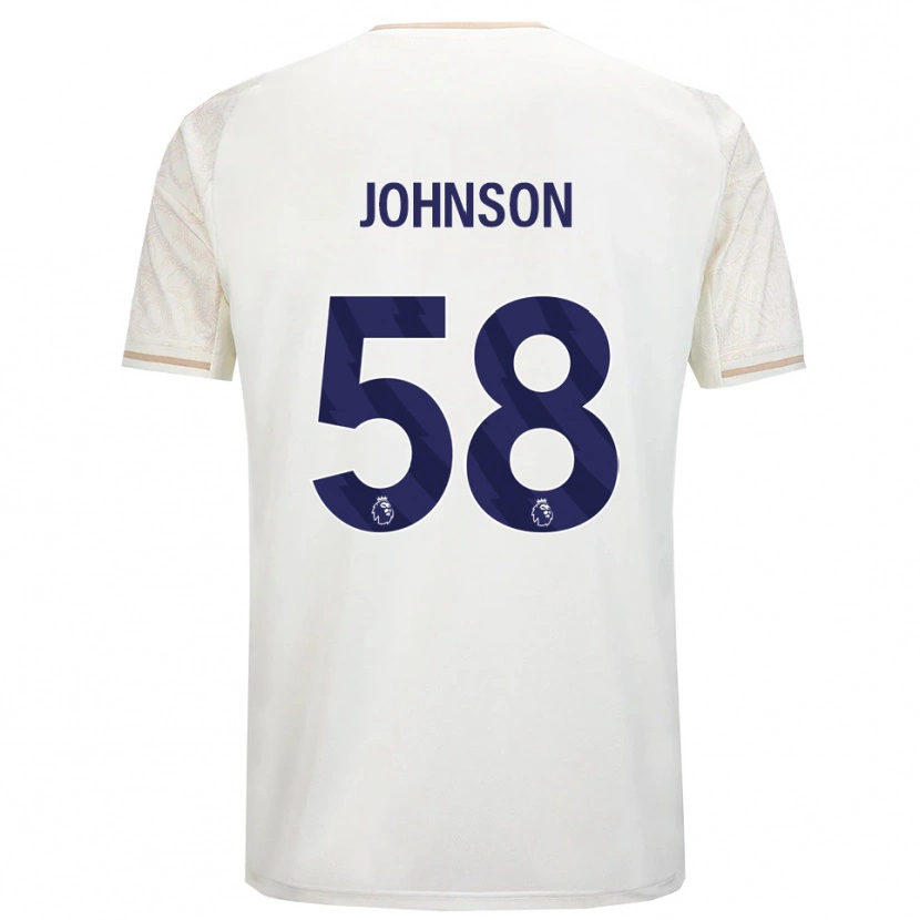 Danxen Män Pharrell Johnson #58 Benvit Svart Bortatröja Matchtröjor 2025/26 Tröjor T-Tröja