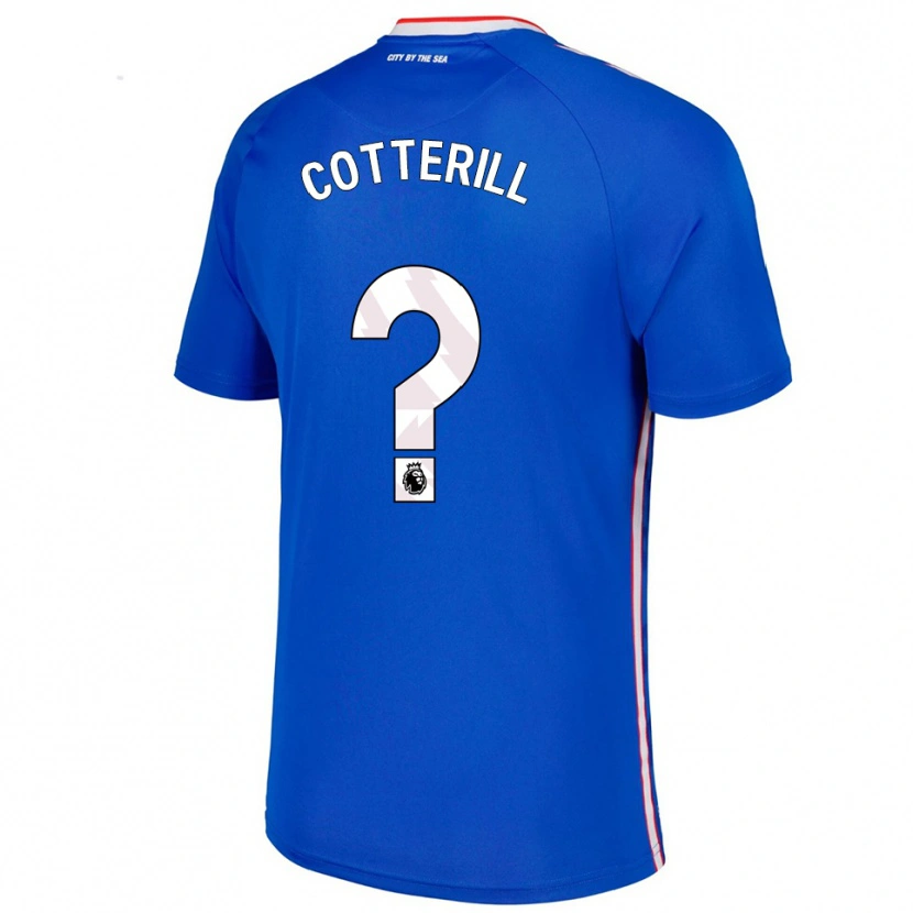 Danxen Män Jamie Cotterill #0 Blå Vit Bortatröja Matchtröjor 2025/26 Tröjor T-Tröja