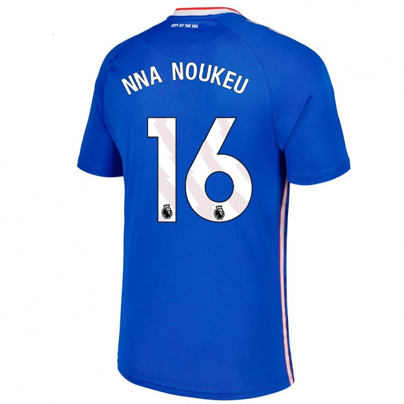 Danxen Män Blondy Nna Noukeu #16 Blå Vit Bortatröja Matchtröjor 2025/26 Tröjor T-Tröja