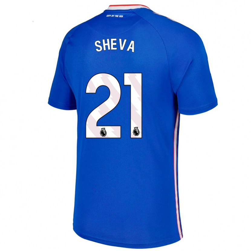 Danxen Män Marissa Sheva #21 Blå Vit Bortatröja Matchtröjor 2025/26 Tröjor T-Tröja