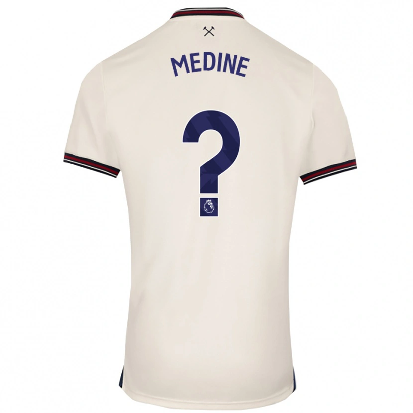 Danxen Män Jephthah Medine #0 Benvit Bortatröja Matchtröjor 2025/26 Tröjor T-Tröja