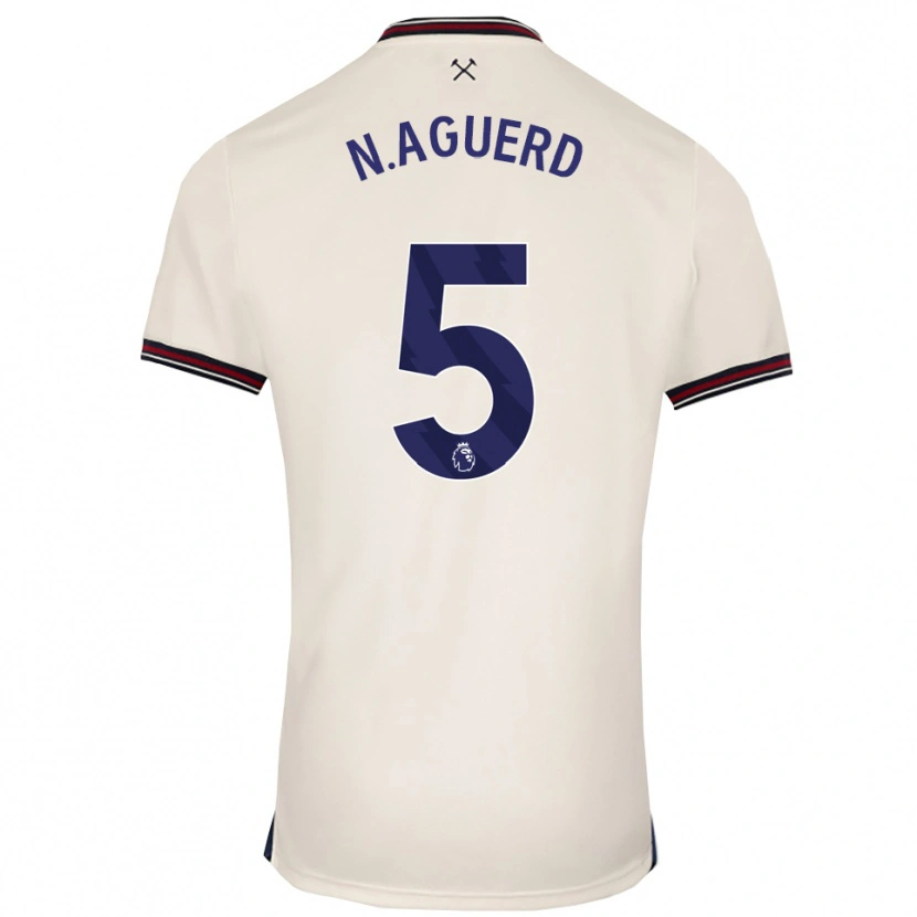 Danxen Män Nayef Aguerd #5 Benvit Bortatröja Matchtröjor 2025/26 Tröjor T-Tröja