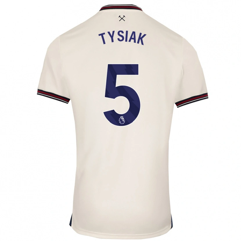 Danxen Män Amber Tysiak #5 Benvit Bortatröja Matchtröjor 2025/26 Tröjor T-Tröja