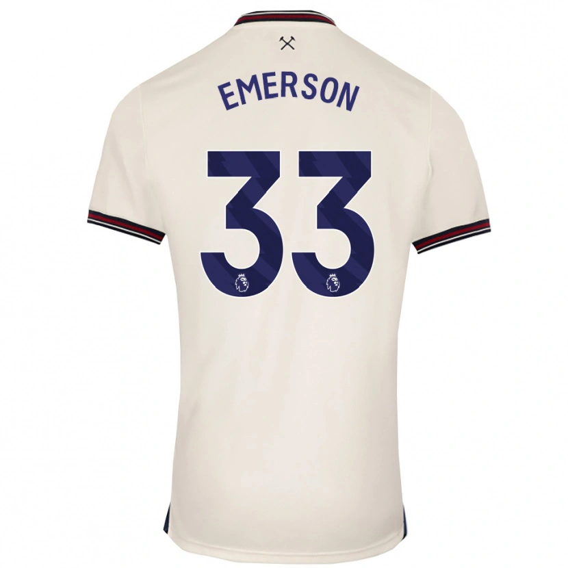 Danxen Män Emerson #33 Benvit Bortatröja Matchtröjor 2025/26 Tröjor T-Tröja