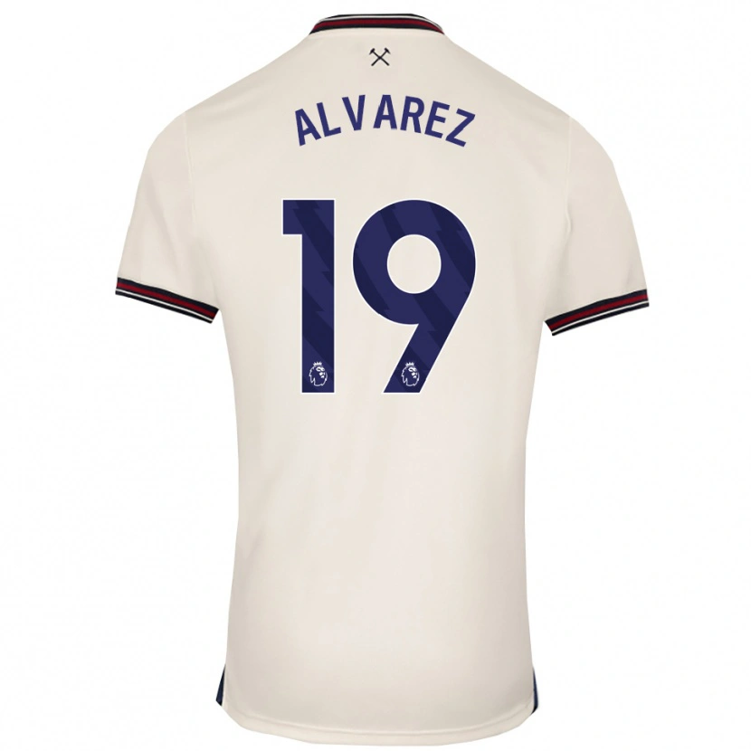 Danxen Män Edson Álvarez #19 Benvit Bortatröja Matchtröjor 2025/26 Tröjor T-Tröja