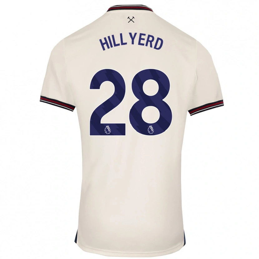 Danxen Män Sophie Hillyerd #28 Benvit Bortatröja Matchtröjor 2025/26 Tröjor T-Tröja