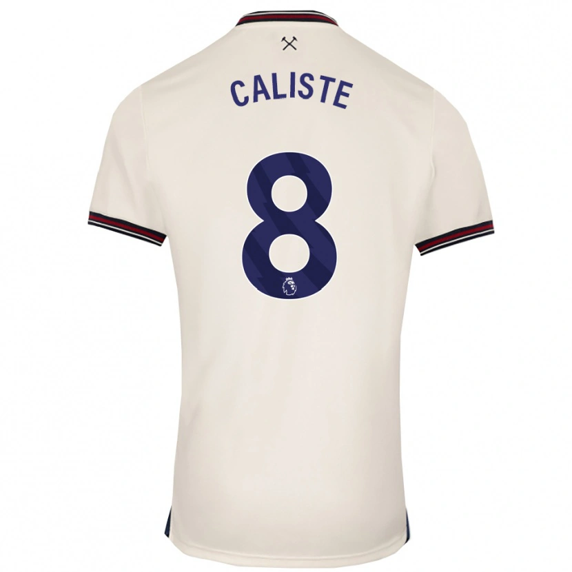 Danxen Män Gabriel Caliste #8 Benvit Bortatröja Matchtröjor 2025/26 Tröjor T-Tröja